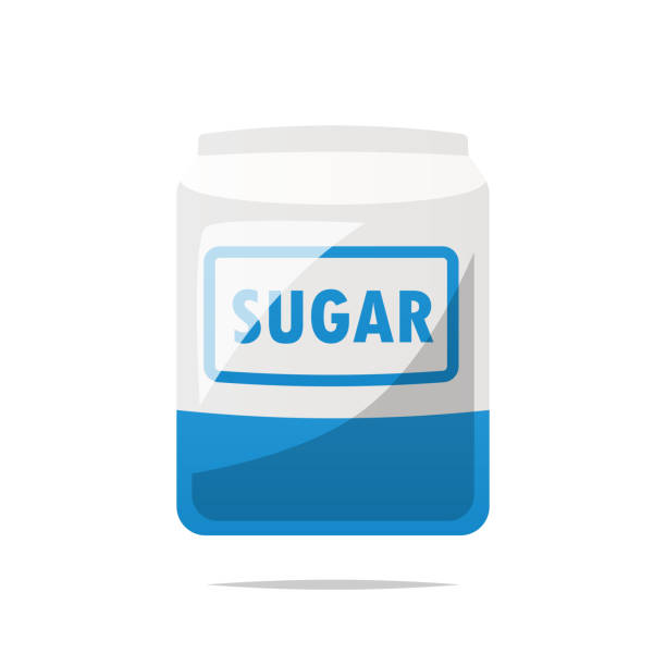 ilustrações de stock, clip art, desenhos animados e ícones de bag of sugar vector isolated - sugar