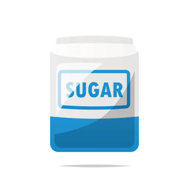 Vector illustration of Bag of sugar vector isolated