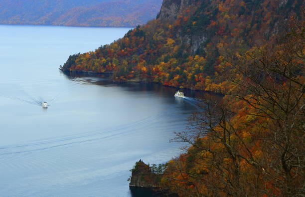 istock Autumn leaves lake 1059860020