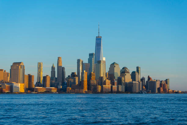 istock Manhattan Skyline from New Jersey at twilight time 1059884116