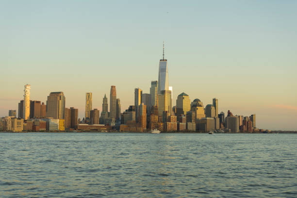 istock Manhattan Skyline from New Jersey at twilight time 1059884120
