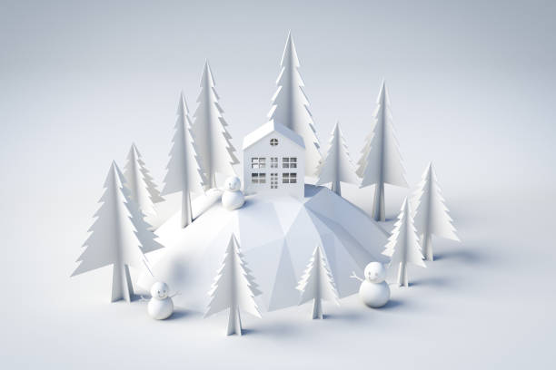 istock 3d model winter and christmas concept 1059895084