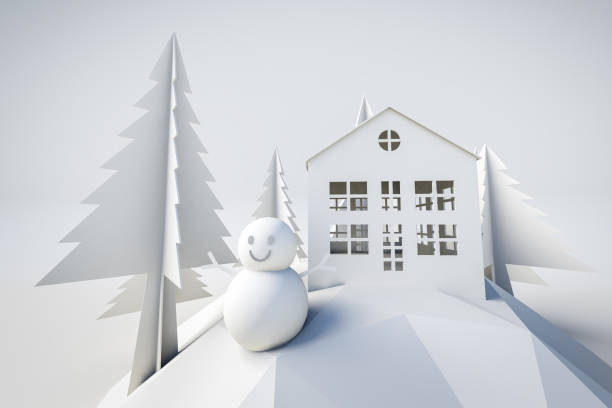 istock 3d model winter and christmas concept 1059895088