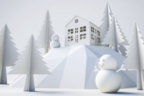 istock 3d model winter and christmas concept 1059895092