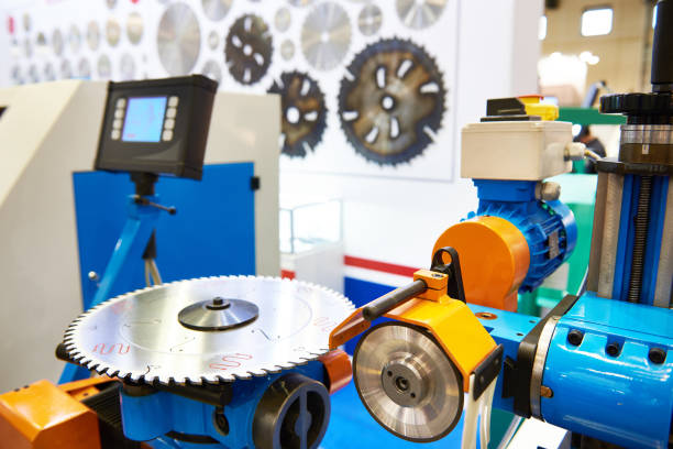 istock Machine for sharpening circular saw blades for wood work 1059903946