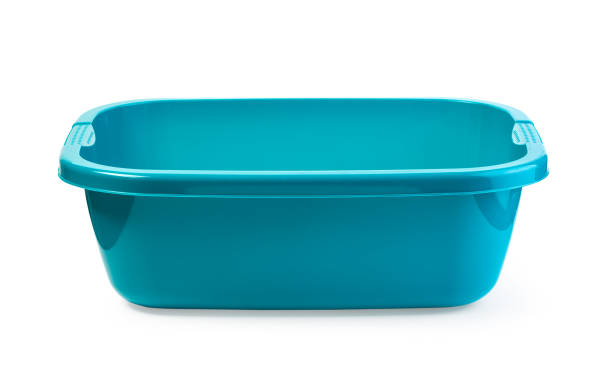 istock blue plastic wash bowl on a white background 1059909602
