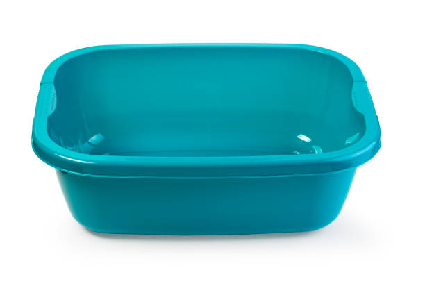 istock blue plastic wash bowl on a white background 1059909624