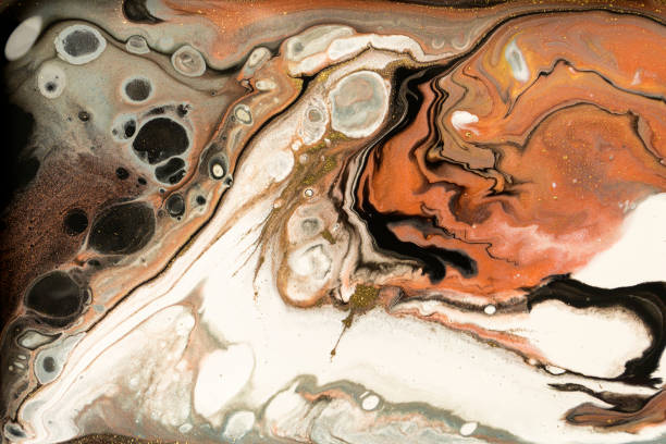 istock Gold marbling texture design. Beige and golden marble pattern. Fluid art. 1059931046