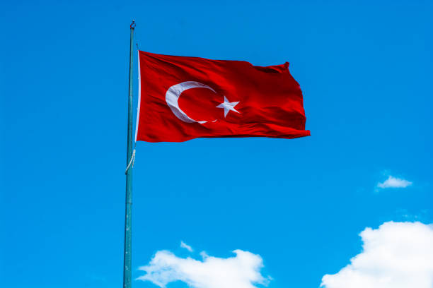 istock Turkish national flag hang on a pole 1059932724