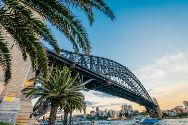 istock Dusk in summertime in Sydney with view on Sydney Harbour bridge 1059944812