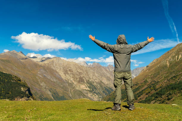 istock Hiker woman walking mountains 1059951452