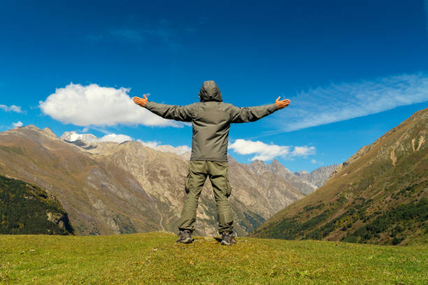 istock Hiker woman walking mountains 1059951474