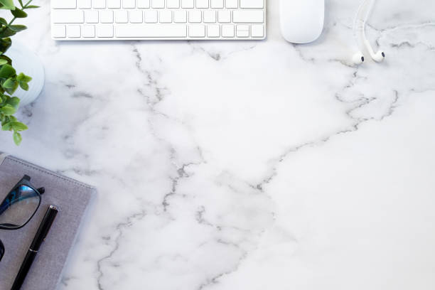 istock Copy space of  business working desktop. 1059957282