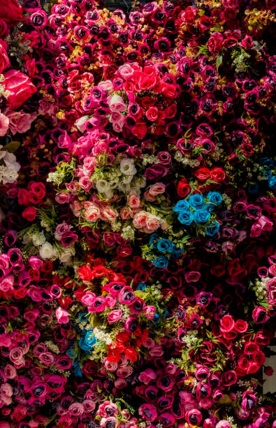 istock Floral art made of artificial flowers in view 1059957636