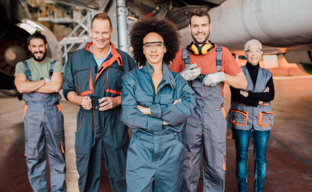 istock Team of mechanics 1059982158