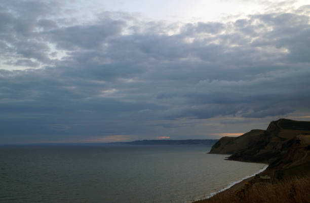 View of Mupe rocks at Mupe bay in Dorset