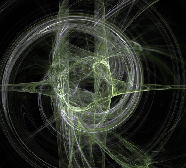 istock image of one Digital Fractal on Black Color 1059996350