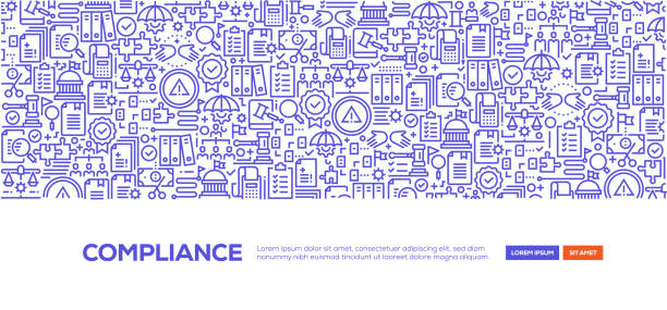 Compliance Banner Compliance Banner government patterns stock illustrations