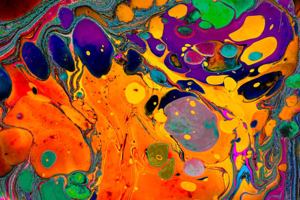 istock Abstract marbling art patterns as colorful background 1060000918