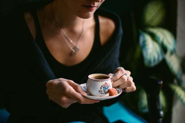 istock Woman drinking turkish coffee 1060008026