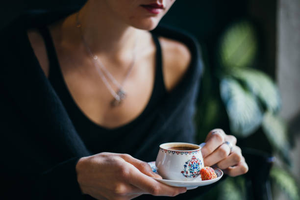 istock Woman drinking turkish coffee 1060008070