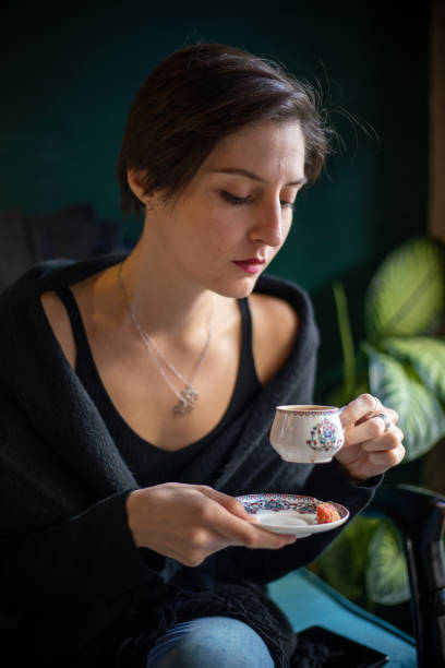 istock Woman drinking turkish coffee 1060008394