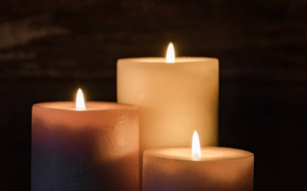 istock Festive burning candles in the dark 1060013766
