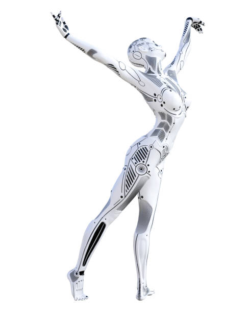 istock Woman robot. Metal droid. Artificial Intelligence. 1060017964