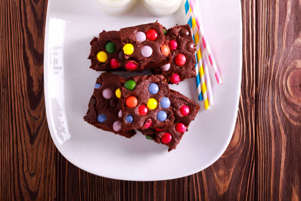 istock Fudgy candy bar brownies on plate 1060021250