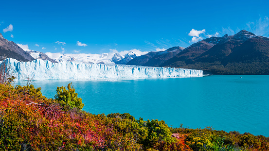 Panorama of glacier Perito Moreno in Patagonia, South America