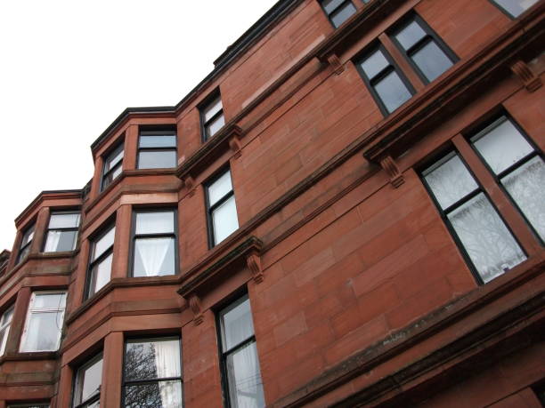 istock Red sandstone tenement building exterior 1060033400