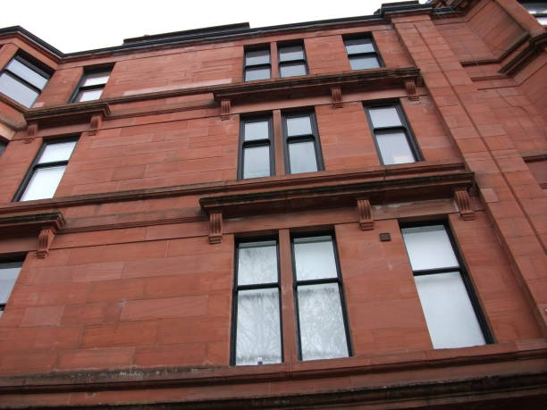 istock Red sandstone tenement building exterior 1060033492