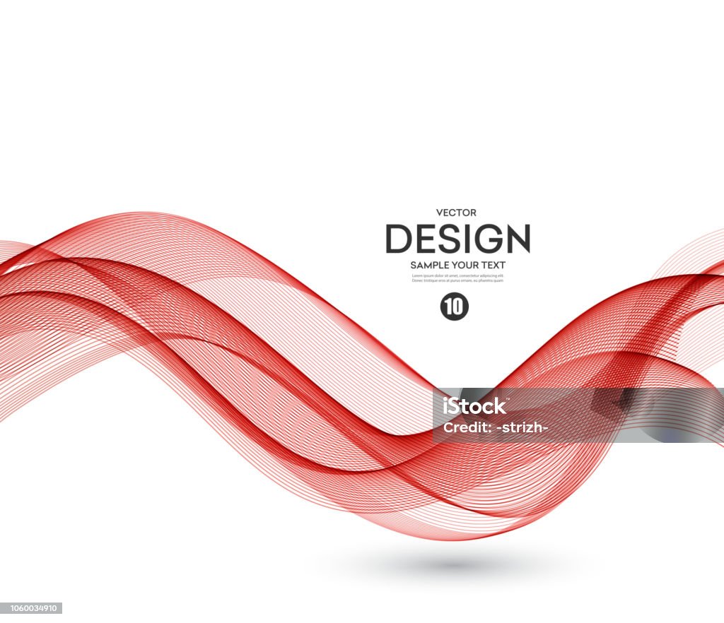 Nền Vector Trừu Tượng Lượn Sóng Đỏ Hình minh họa Sẵn có - Tải ...