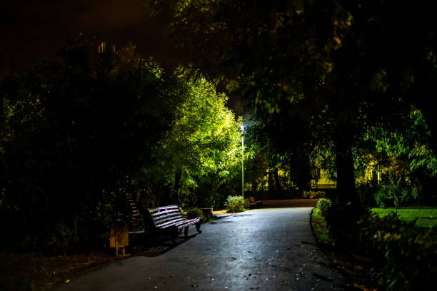 istock night small town life with lights and architecture f 1060038730