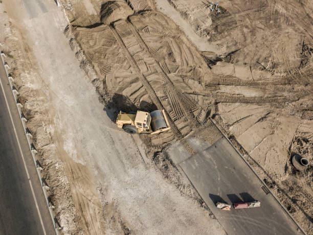 istock roller road pavement machine flatten the earth f 1060042988