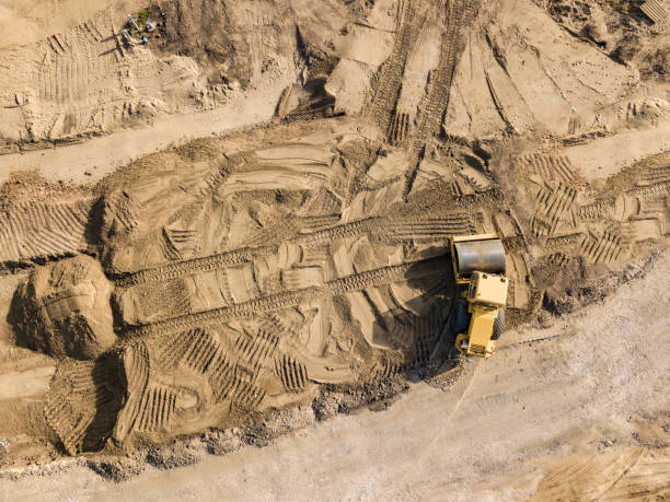 istock roller road pavement machine flatten the earth f 1060043110