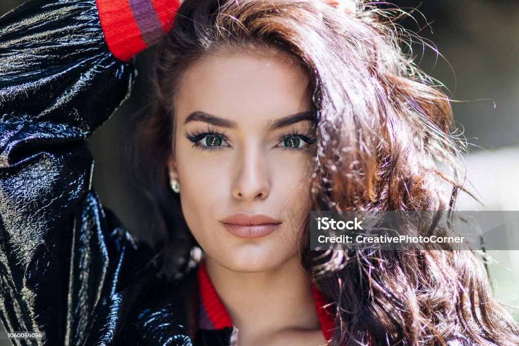 Artistic portrait of a young woman Adult Stock Photo
