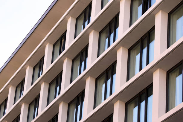 istock The facade of the building with Windows 1060070208