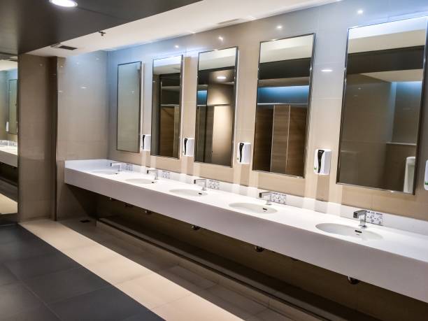 istock Bathroom inside in the airport 1060082746