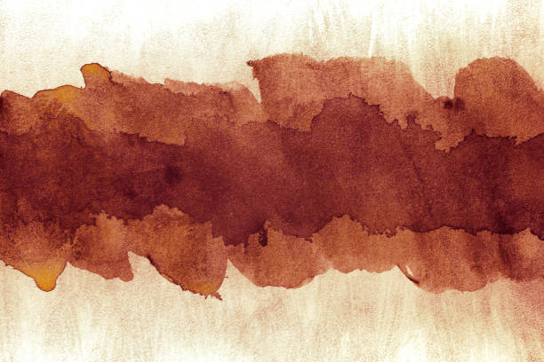 istock strip of watercolor, multi-layered brown 1060082886