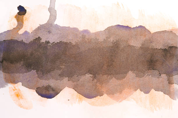 istock strip of watercolor, multi-layered brown 1060082920