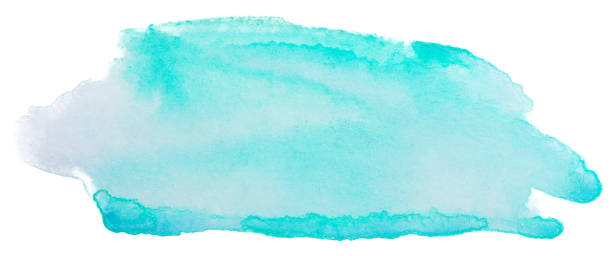istock Cyan watercolor stain 1060082948