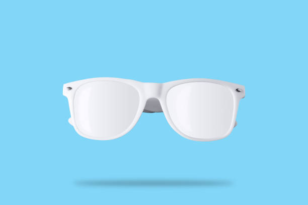 istock White sunglasses on pastel blue background. Minimal summer conce 1060094080