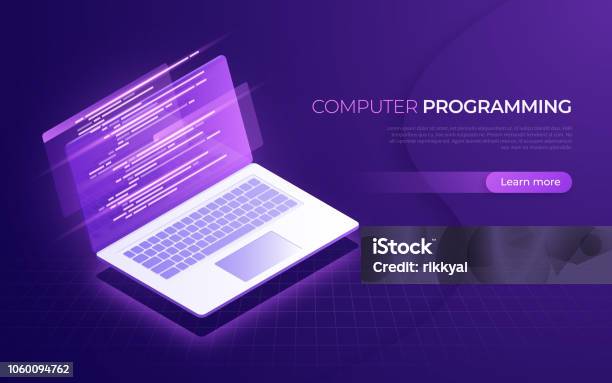Computer Programming Coding Testing Debugging Isometric Concept Stock Illustration - Download Image Now
