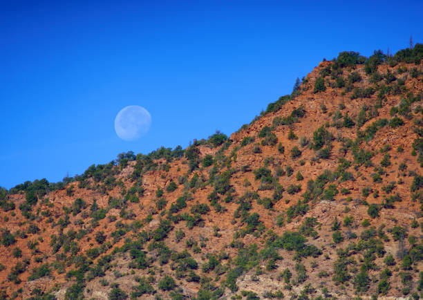 Moon Rising Over Red Rock Canyon - Scenic nature landscape