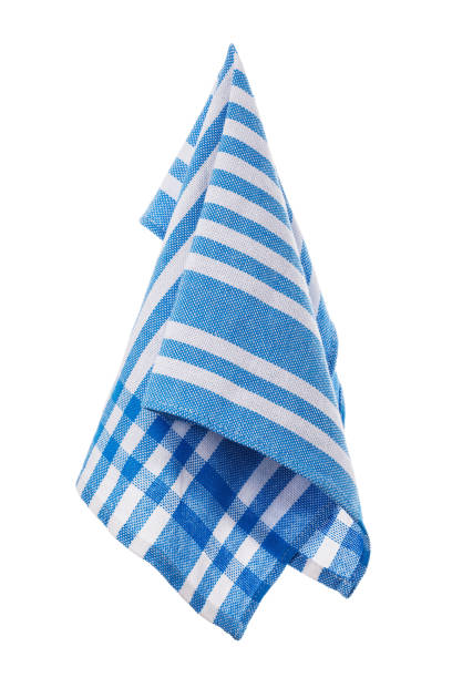istock Blue cotton napkin isolated on white background 1060121020