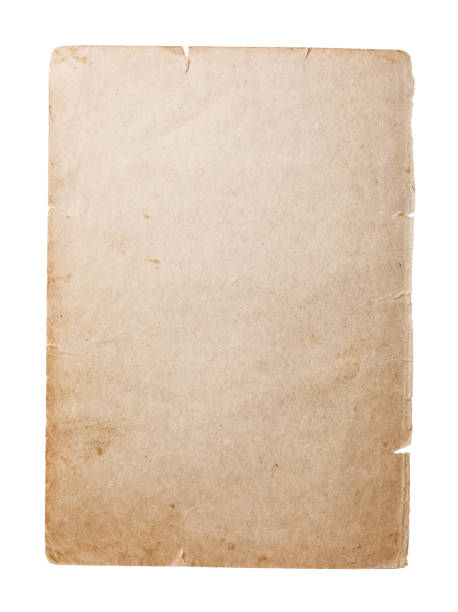 istock Old empty page of the book which has turned yellow over time, isolated 1060121218