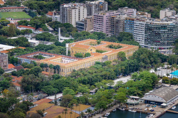 리오 데 자네이 대학 (ufrj)-리오 데 자네이, 브라질 - rio de janeiro guanabara bay sugarloaf mountain beach 뉴스 사진 이미지