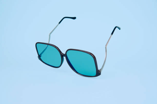 istock Retro sunglasses on minimal bright background. Summer concept. 1060141472