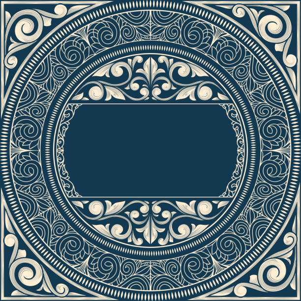 ilustrações, clipart, desenhos animados e ícones de projeto ornamentado decorativo vintage - art nouveau classic backgrounds frame